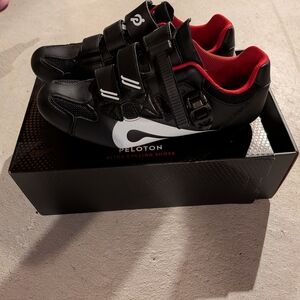 Peloton Black and Red Cycling Shoes